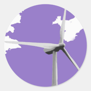 GKWF purple Classic Round Sticker