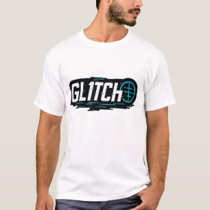 GL1TCH A Modern Tech Logo for Futuristic Brands T-Shirt
