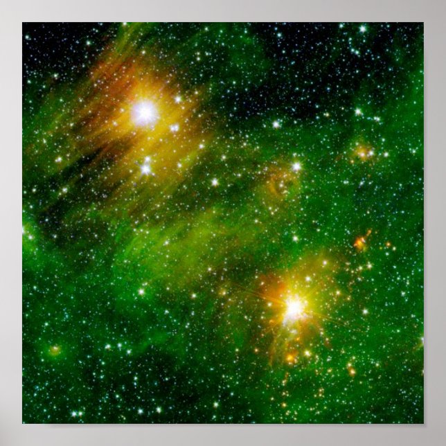 GL490 Green Gas Cloud Nebula - NASA Space Photo Poster (Front)