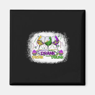 Gl Of Wine Mardi Gras Funny Drinking Wine Festival Magnet