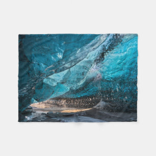 Glacial Cave   Vatnajoekull National Park, Iceland Fleece Blanket