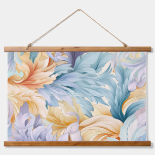 Glacial Flora Symphony Winter Botanical Hanging Tapestry