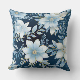 Glacial Garden Winter Botanical Cushion