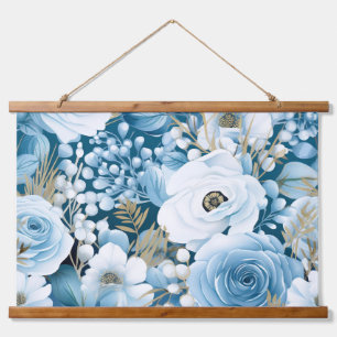 Glacial Garden Winter Botanical Hanging Tapestry