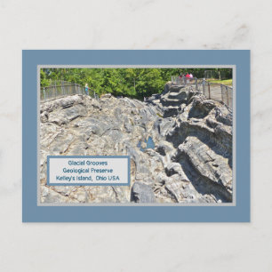 GLACIAL GROOVES GEOLOGICAL PRESERVE KELLEY'S ISLAN POSTCARD