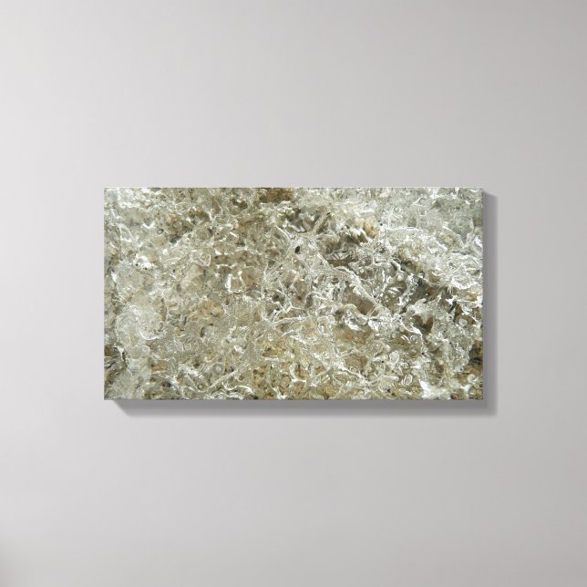 Glacial Ice Abstract Nature Texture Canvas Print (Front)