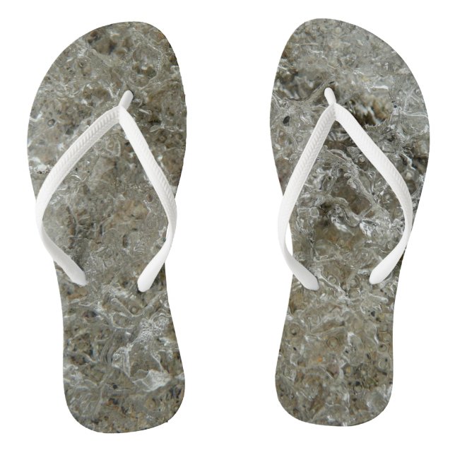 Glacial Ice Abstract Nature Texture Jandals (Footbed)