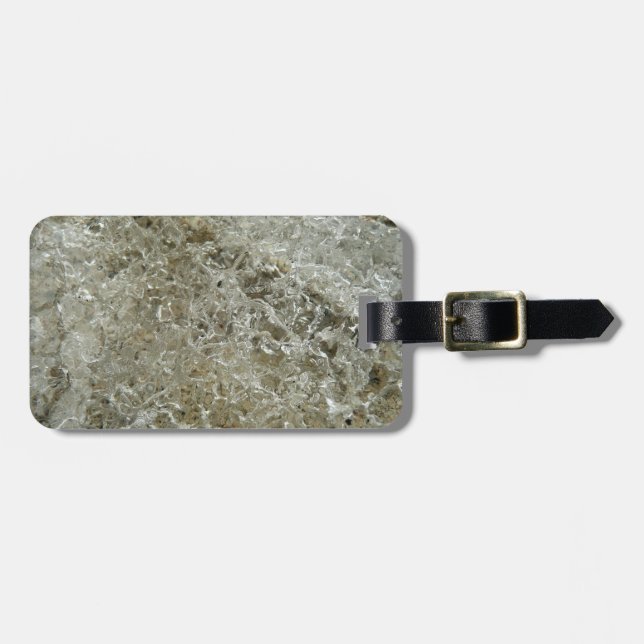 Glacial Ice Abstract Nature Texture Luggage Tag (Front Horizontal)
