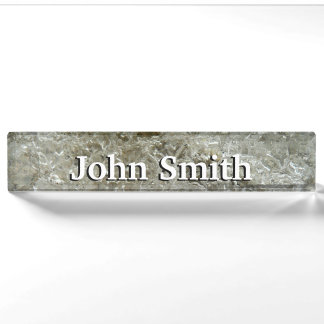 Glacial Ice Abstract Nature Texture Nameplate