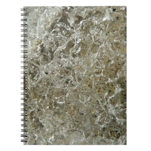 Glacial Ice Abstract Nature Texture Notebook (Front)