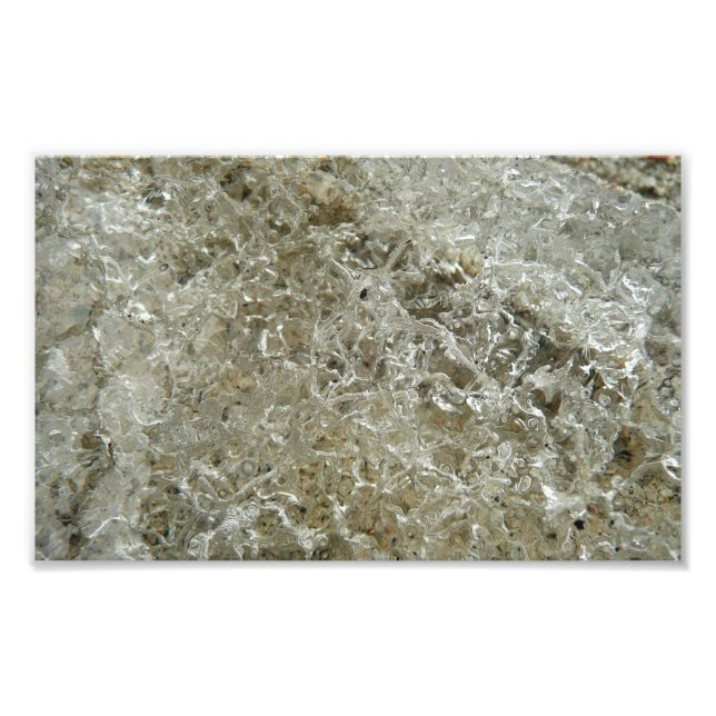 Glacial Ice Abstract Nature Texture Photo Print (Front)