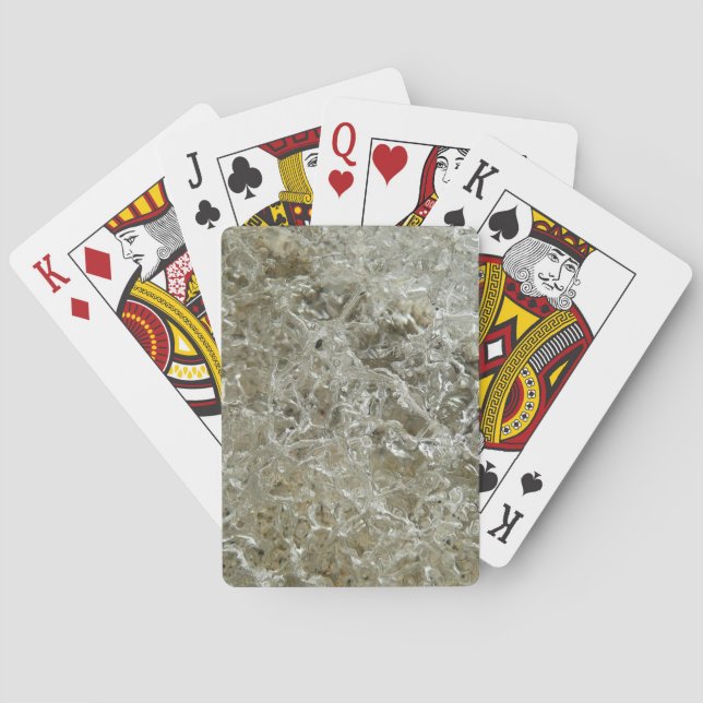 Glacial Ice Abstract Nature Texture Playing Cards (Back)