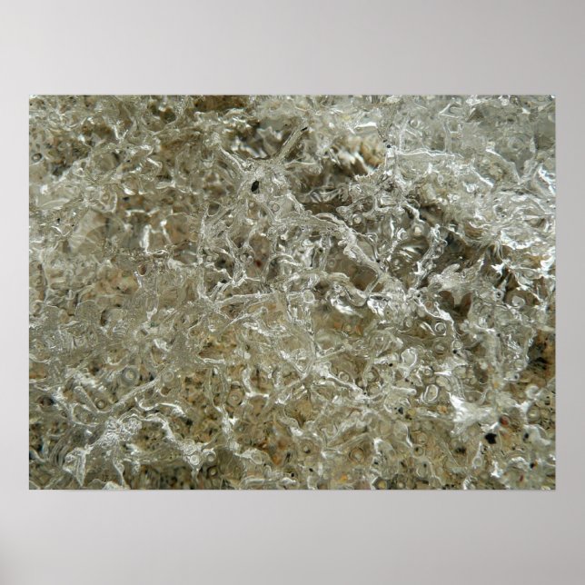 Glacial Ice Abstract Nature Texture Poster (Front)