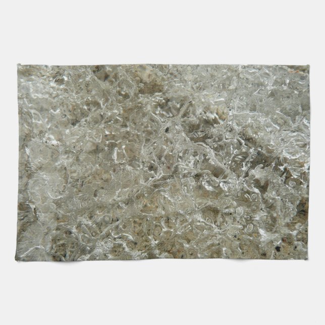 Glacial Ice Abstract Nature Texture Tea Towel (Horizontal)