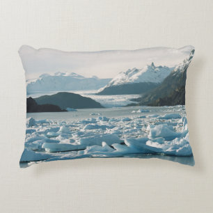 Glacial Icebergs Decorative Cushion