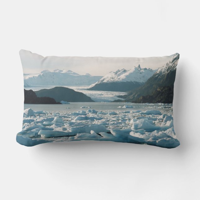 Glacial Icebergs Lumbar Cushion (Front)