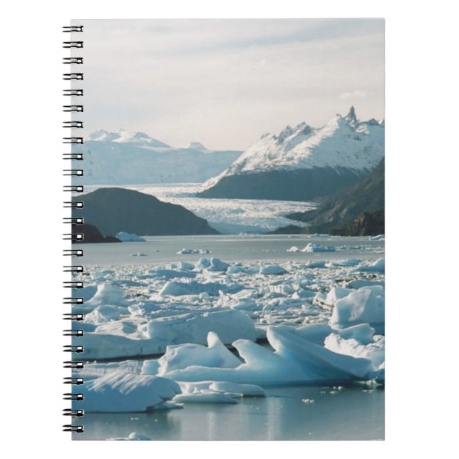 Glacial Icebergs Spiral Notebook (Front)