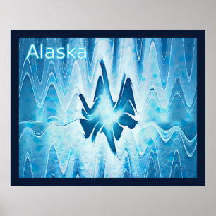 Glacial Lake - Alaska Poster
