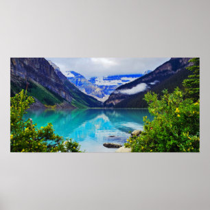 Glacial Lake Louise Alberta Canada Rocky Mountains Poster