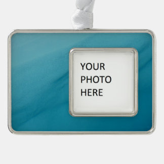 Glacial Melt Abstract Nature Photography Silver Plated Framed Ornament