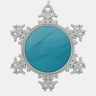 Glacial Melt Abstract Nature Photography Snowflake Pewter Christmas Ornament