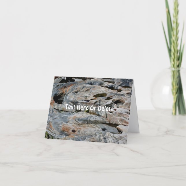 Glacial Potholes Nature Personalized Note  Card (Front)