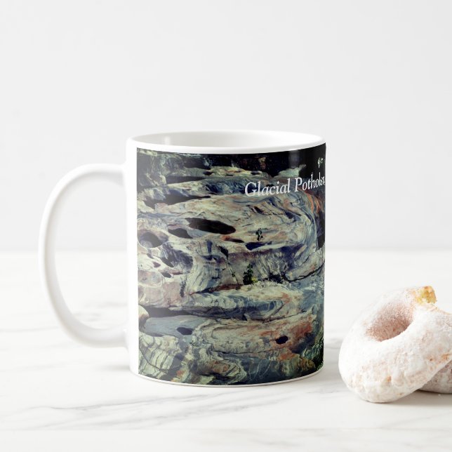 Glacial Potholes Shelburne Falls MA  Coffee Mug (With Donut)