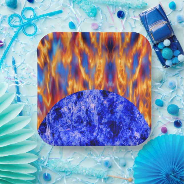 Glaciem et Ignis by Kenneth Yoncich Paper Plate (Party)