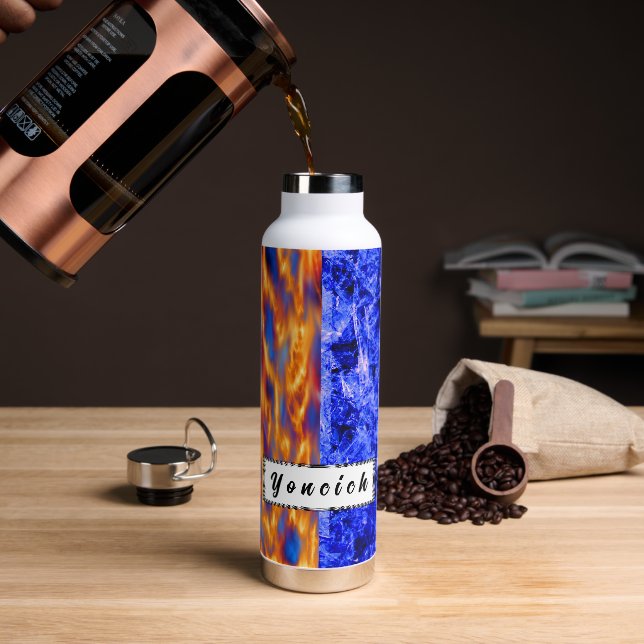 Glaciem et Ignis by Kenneth Yoncich Water Bottle (Coffee)