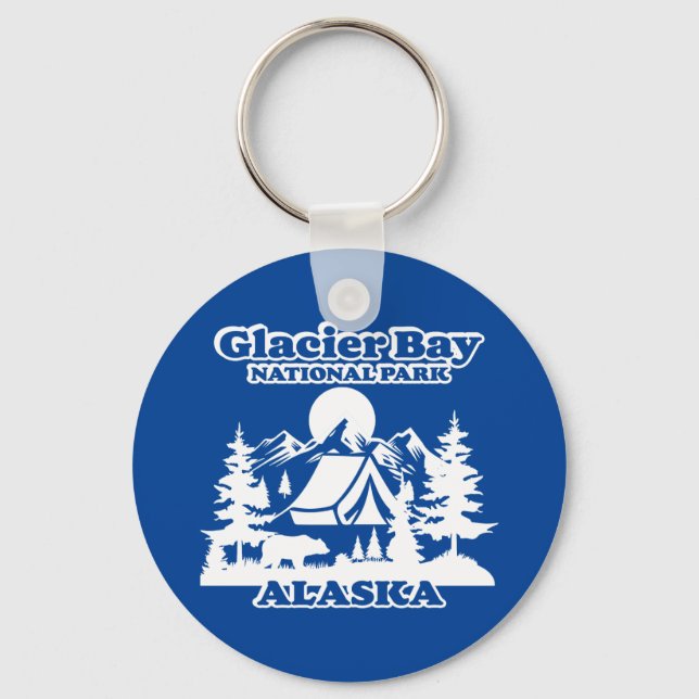 Glacier Bay Alaska Key Ring (Front)
