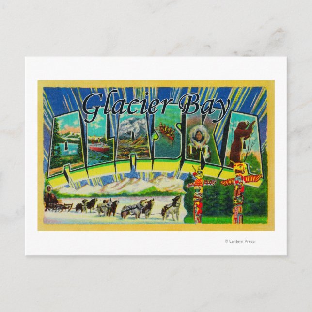 Glacier Bay, Alaska - Large Letter Scenes Postcard (Front)