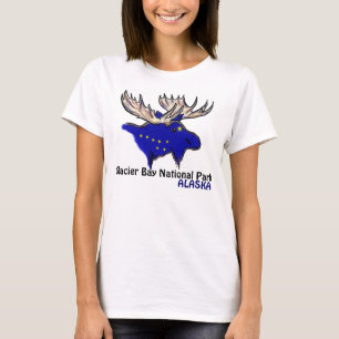 Glacier Bay National Park Alaska flag ladies tee