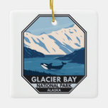 Glacier Bay National Park Alaska Orca Art Vintage Ceramic Ornament<br><div class="desc">Glacier Bay Park vector artwork design. The park is a homeland,  a living laboratory,  a national park,  a designated wilderness,  a biosphere reserve,  and a world heritage site.</div>
