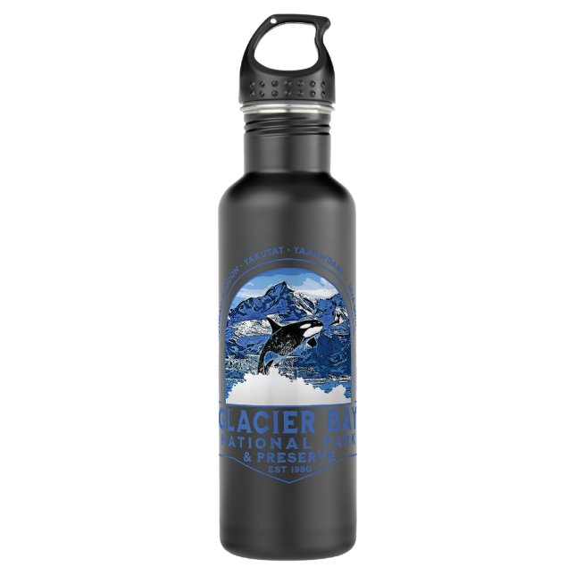 Glacier Bay National Park Alaska Orca Mountains Fi 710 Ml Water Bottle (Front)