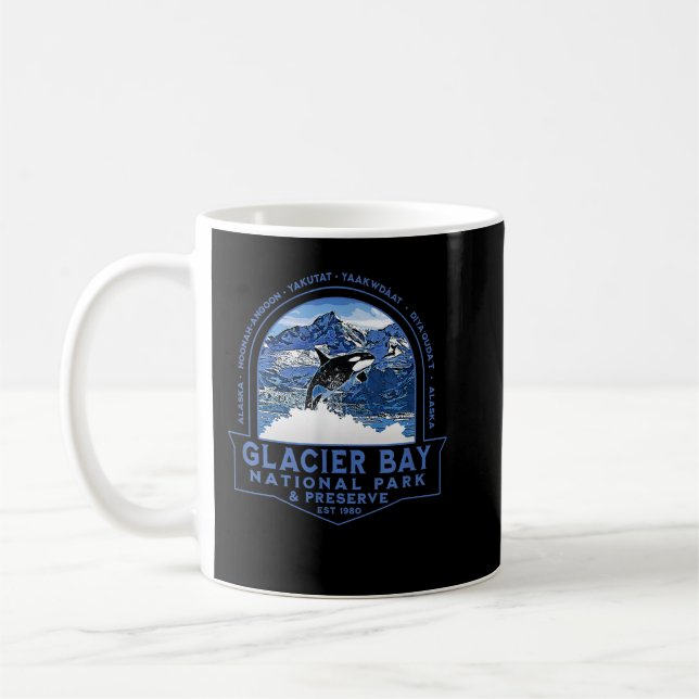 Glacier Bay National Park Alaska Orca Mountains Fi Coffee Mug (Left)