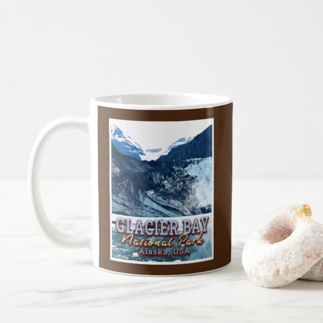 GLACIER BAY NATIONAL PARK - ALASKA UNITED STATES COFFEE MUG (With Donut)