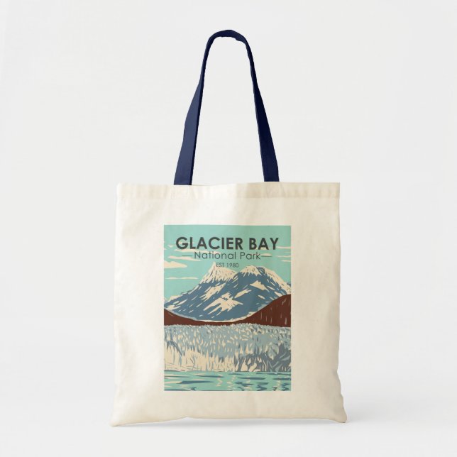 Glacier Bay National Park Alaska Vintage  Tote Bag (Front)