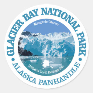 Glacier Bay National Park (colour) Classic Round Sticker