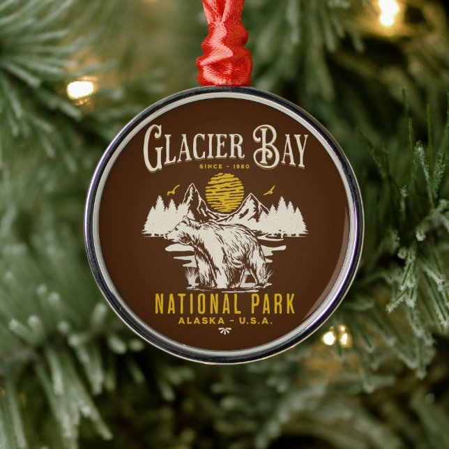 Glacier Bay National Park Cute Forest Landscape Metal Tree Decoration (Tree)