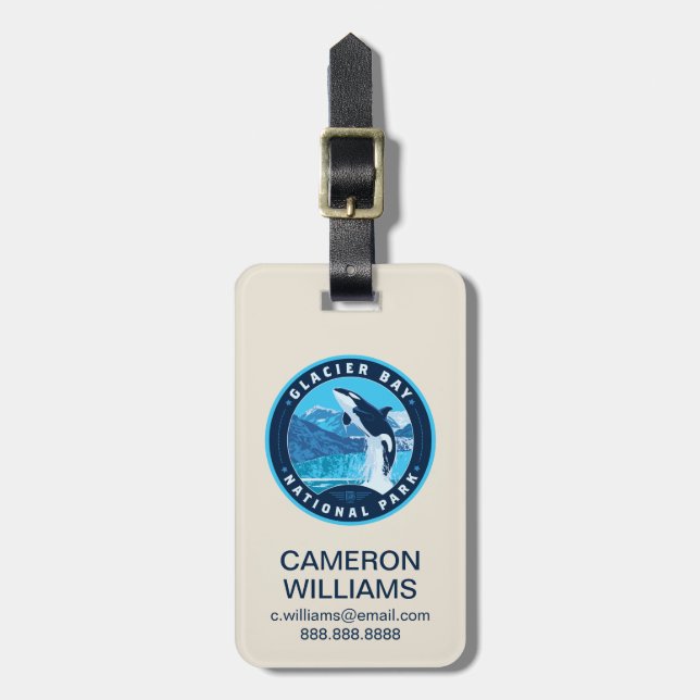 Glacier Bay National Park Luggage Tag (Front Vertical)