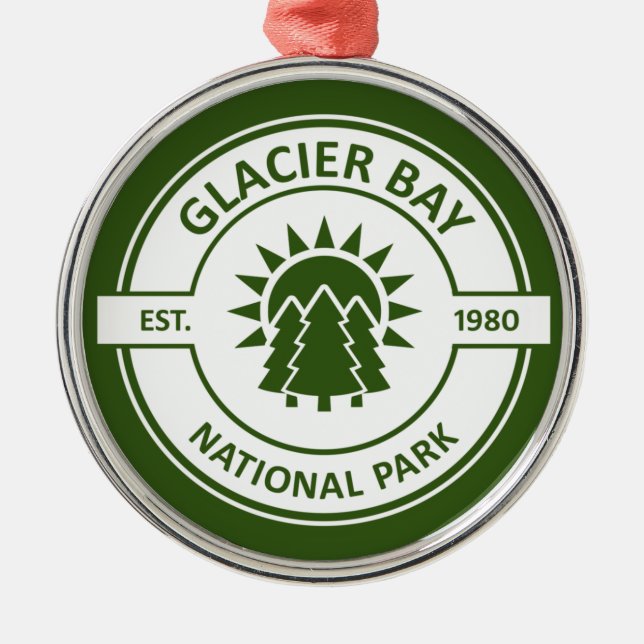 Glacier Bay National Park Metal Tree Decoration (Front)