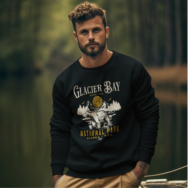 Glacier Bay National Park Quaint Forest Scenery Sweatshirt (Creator Uploaded)
