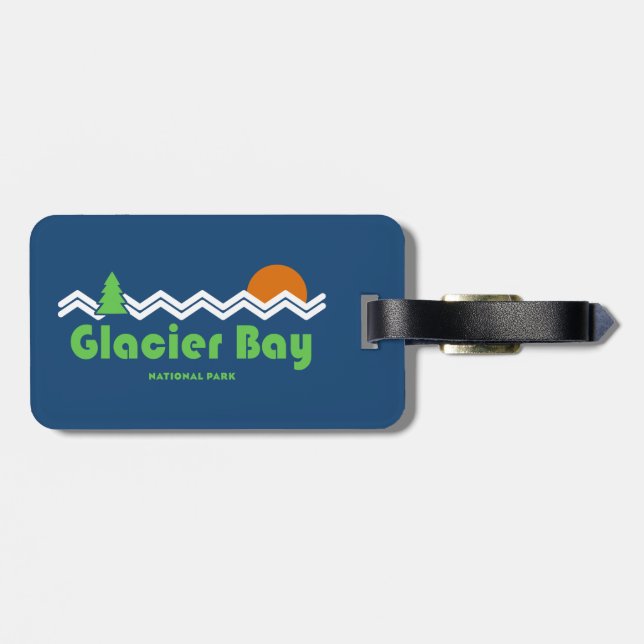 Glacier Bay National Park Retro Luggage Tag (Back Horizontal)