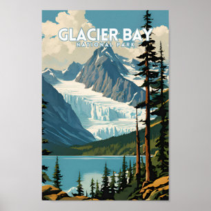 Glacier Bay National Park Traditional Travel Poster