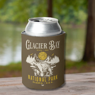 Glacier Bay National Park - Vintage Forest Scenery Can Cooler