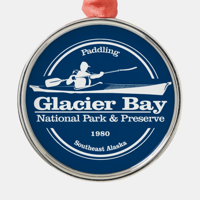 Glacier Bay NP (SK) Metal Tree Decoration (Front)