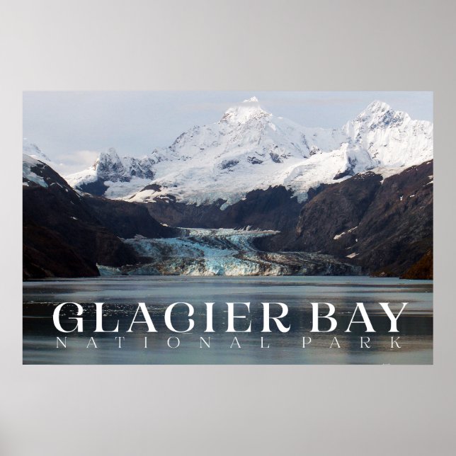 Glacier Bay Poster, Alaska Print (Front)