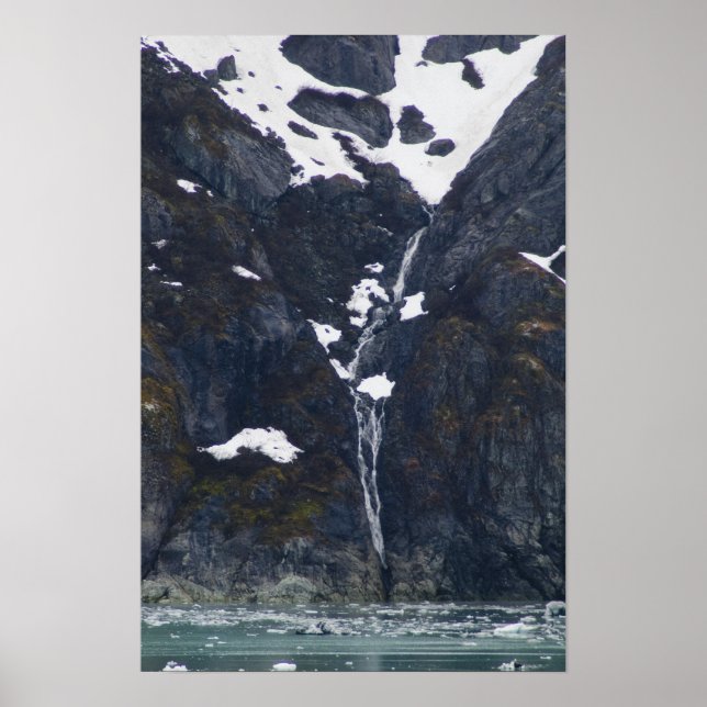 Glacier Bay Waterfall Poster 2 (Front)