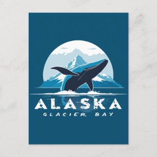 Glacier Bay Whale - Alaska Postcard