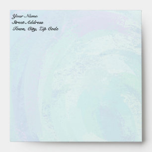 Glacier Blue Monogram Envelopes